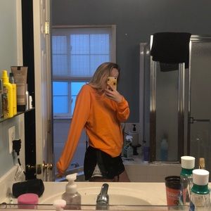 Super soft neon orange sweatshirt